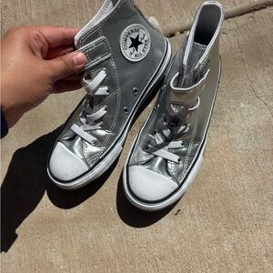 Converse Metallic Silver High-Tops